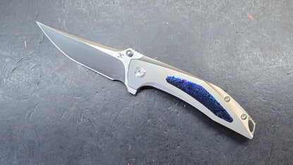 Kansept Knives Baku Titanium Handles with Timascus Inlay 3.2" CPM-S35VN (DISCOUNT IN CART)