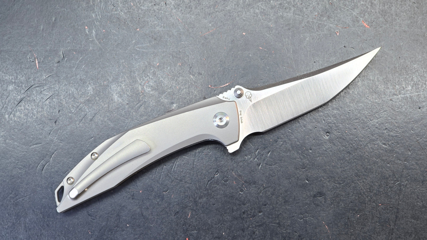 Kansept Knives Baku Titanium Handles with Timascus Inlay 3.2" CPM-S35VN (DISCOUNT IN CART)