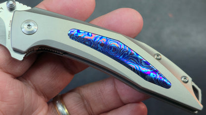 Kansept Knives Baku Titanium Handles with Timascus Inlay 3.2" CPM-S35VN (DISCOUNT IN CART)