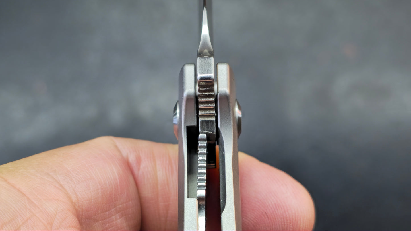 Kansept Knives Baku Titanium Handles with Timascus Inlay 3.2" CPM-S35VN (DISCOUNT IN CART)