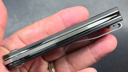 Kansept Mato Twill Carbon Fiber Blue/Black G10 Inlays 3.3" S35VN (DISCOUNT IN CART)