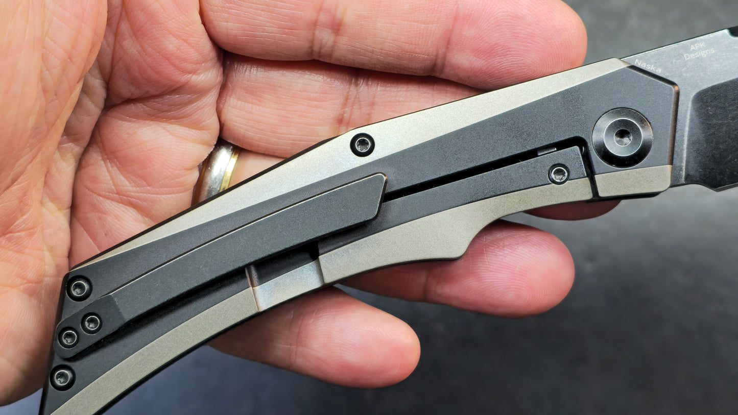 Kansept Folding Knife Naska Titanium CPM-S35VN (DISCOUNT IN CART)