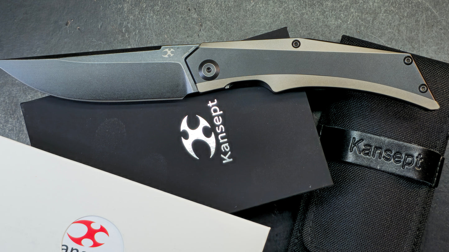 Kansept Folding Knife Naska Titanium CPM-S35VN (DISCOUNT IN CART)