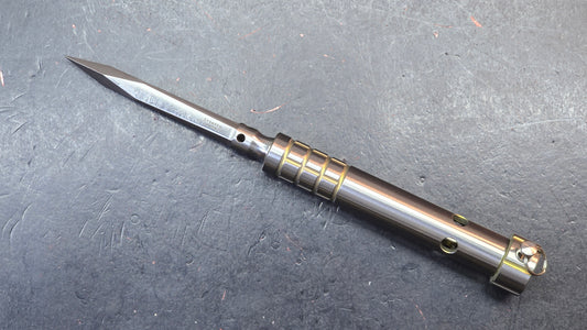 Kansept EDC Stiletto Plain / Black Anodized Titanium 5Cr13 Blade (DISCOUNT IN CART)