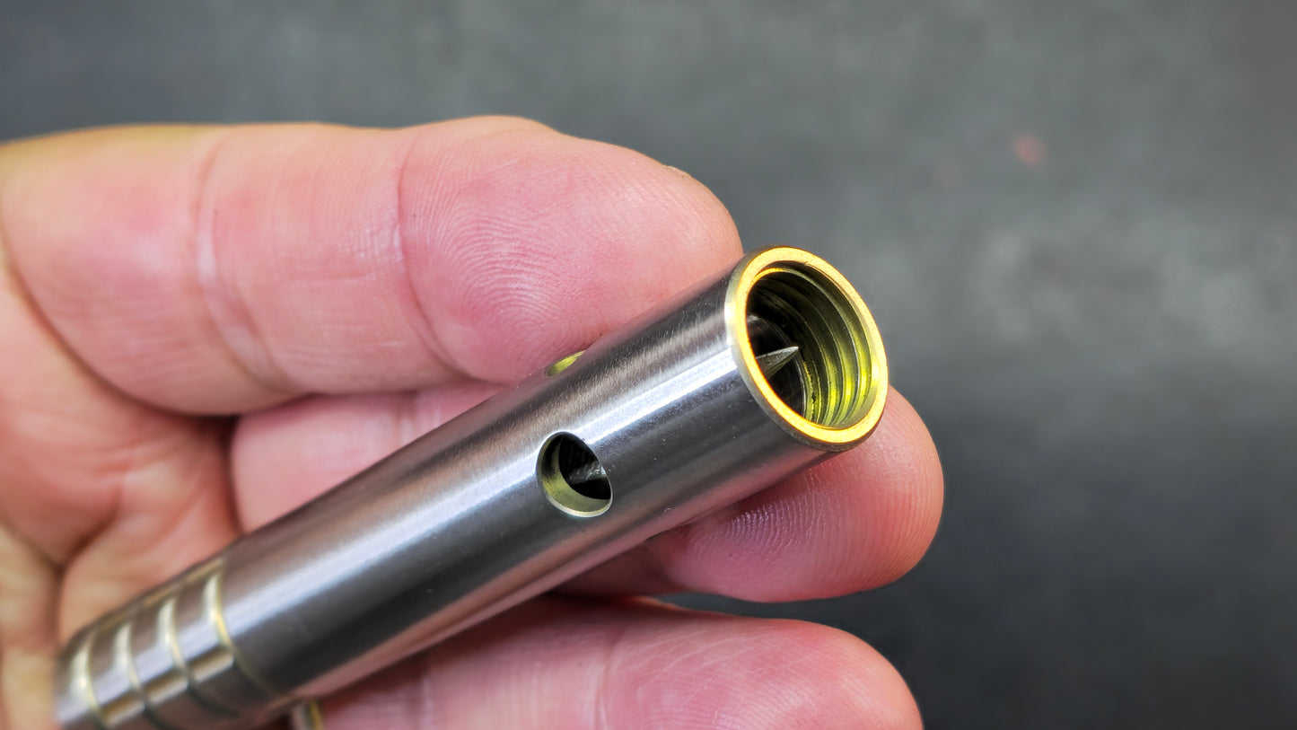 Kansept EDC Stiletto Plain / Black Anodized Titanium 5Cr13 Blade (DISCOUNT IN CART)