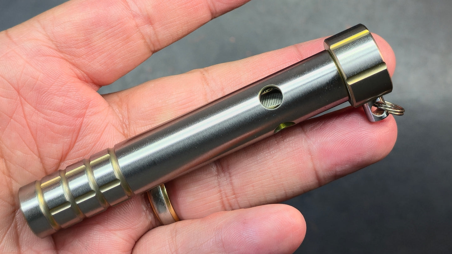 Kansept EDC Stiletto Plain / Black Anodized Titanium 5Cr13 Blade (DISCOUNT IN CART)