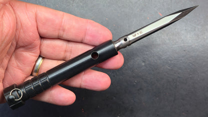 Kansept EDC Stiletto Plain / Black Anodized Titanium 5Cr13 Blade (DISCOUNT IN CART)