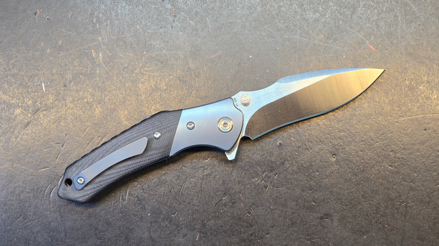 Kubey ku163b Titanium bolsters G-10 Aus-10 (NO BOX)