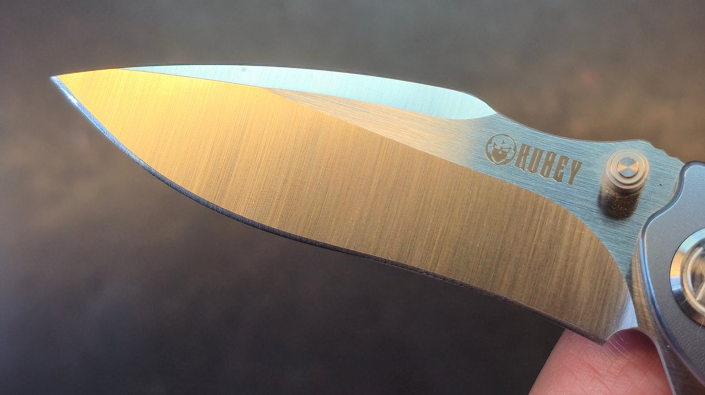 Kubey ku163b Titanium bolsters G-10 Aus-10 (NO BOX)
