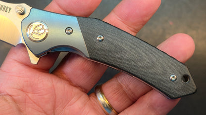 Kubey ku163b Titanium bolsters G-10 Aus-10 (NO BOX)