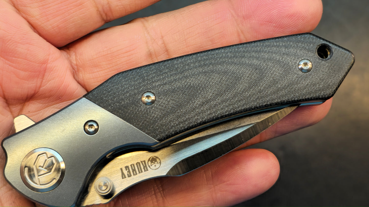 Kubey ku163b Titanium bolsters G-10 Aus-10 (NO BOX)