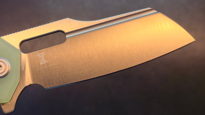 Kubey Atlas Liner Lock Folding Knife Jade G10 Handle 14C28N