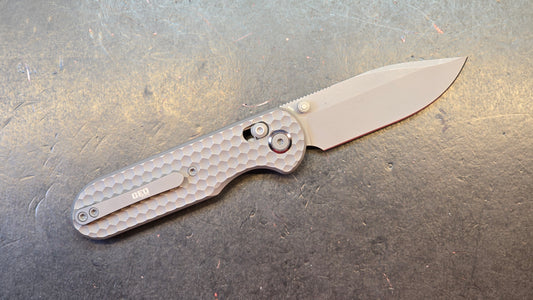 Geo Ethereal Cutter Gray Titanium Handle M390