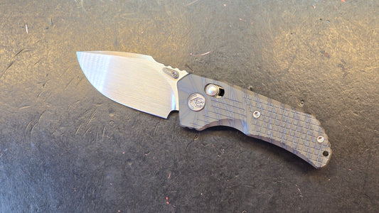 KB Knives Jarpen Flame Ano Titanium S90V Hand Satin (Closeout - See comments)