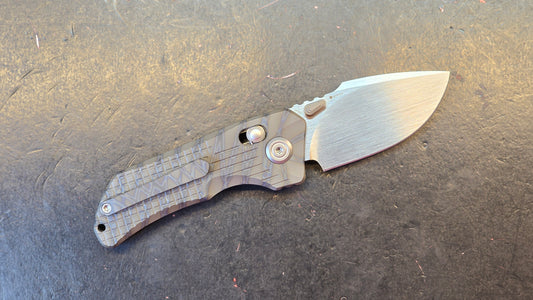 KB Knives Jarpen Flame Ano Titanium S90V Hand Satin (Closeout - See comments)