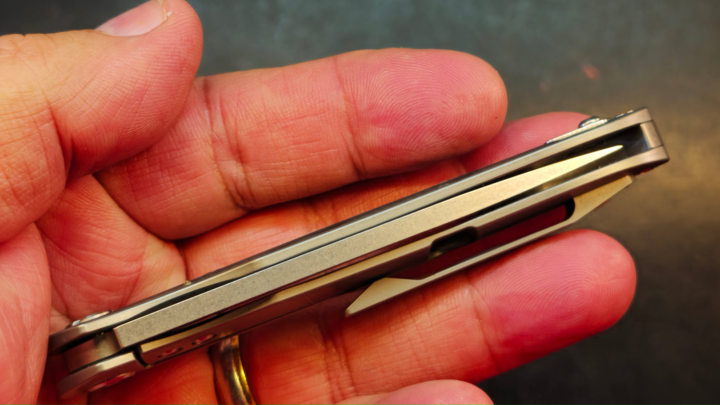 Artisan Cutlery Shark Titanium Carbon Fiber Handle S35VN Blade