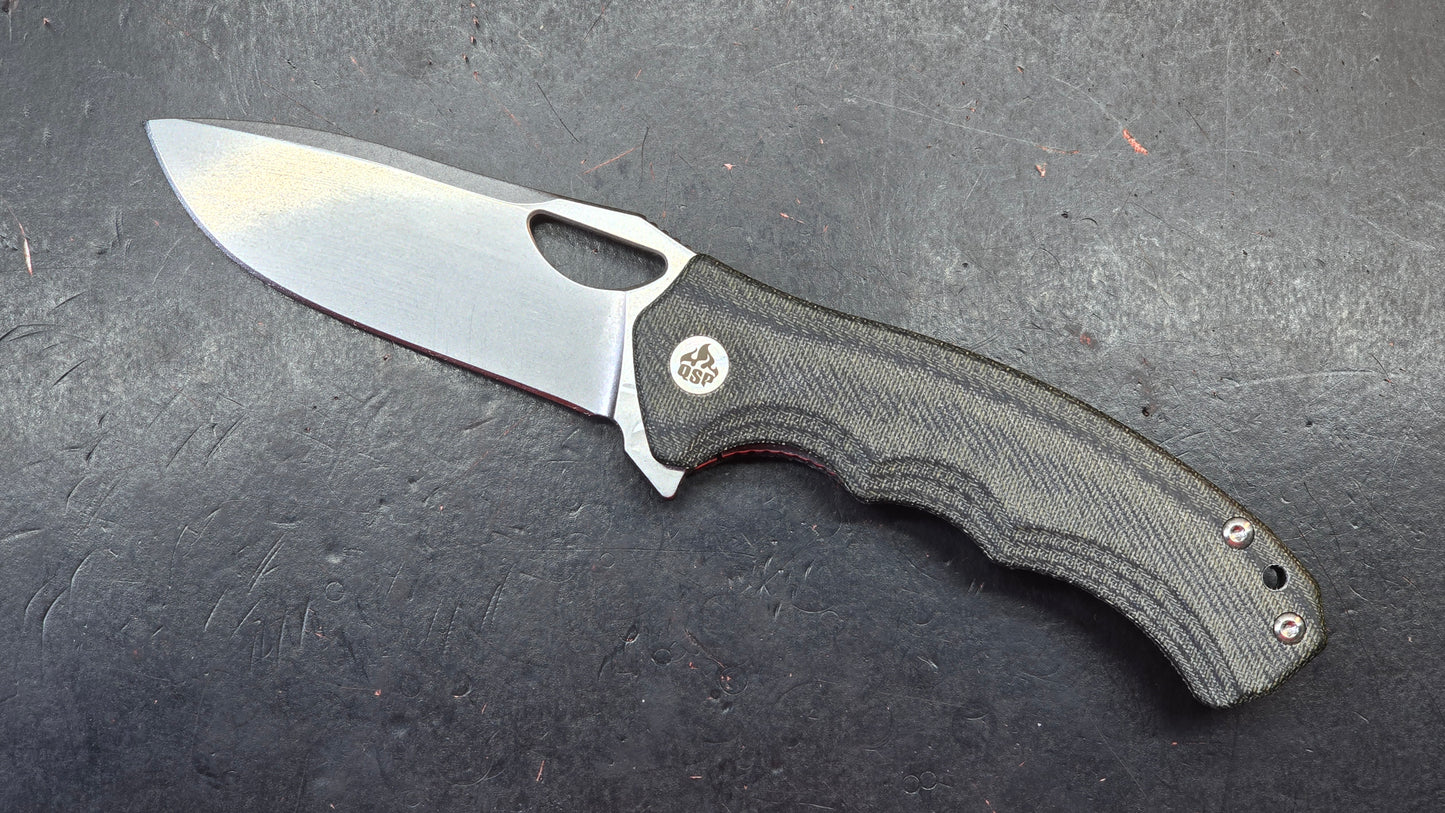 QSP Gorilla Liner Lock Black Micarta Handle 14C28N (DISCOUNT IN CART)