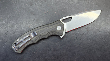 QSP Gorilla Liner Lock Black Micarta Handle 14C28N (DISCOUNT IN CART)