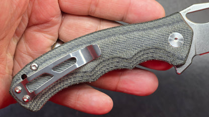 QSP Gorilla Liner Lock Black Micarta Handle 14C28N (DISCOUNT IN CART)
