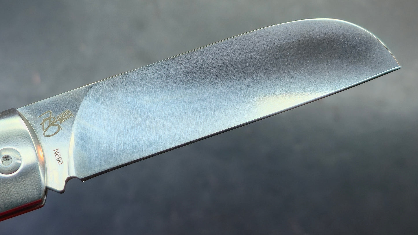 QSP Worker Green Jimped Bone - Blue CF/G10 Handle N690