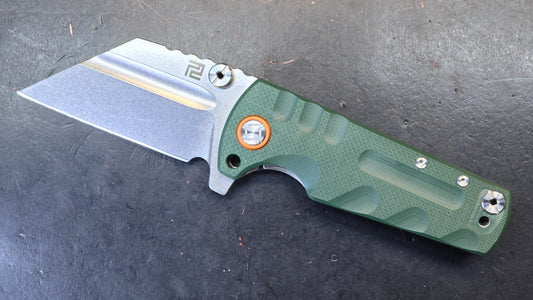 Artisan Cutlery Proponent Liner Lock Knife Green G10 Handle Plain D2