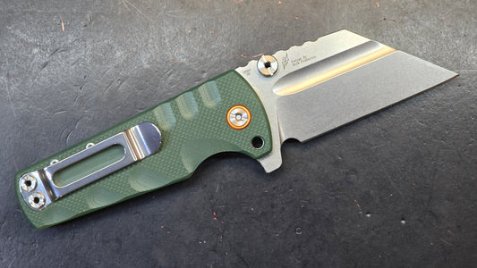 Artisan Cutlery Proponent Liner Lock Knife Green G10 Handle Plain D2