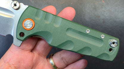 Artisan Cutlery Proponent Liner Lock Knife Green G10 Handle Plain D2