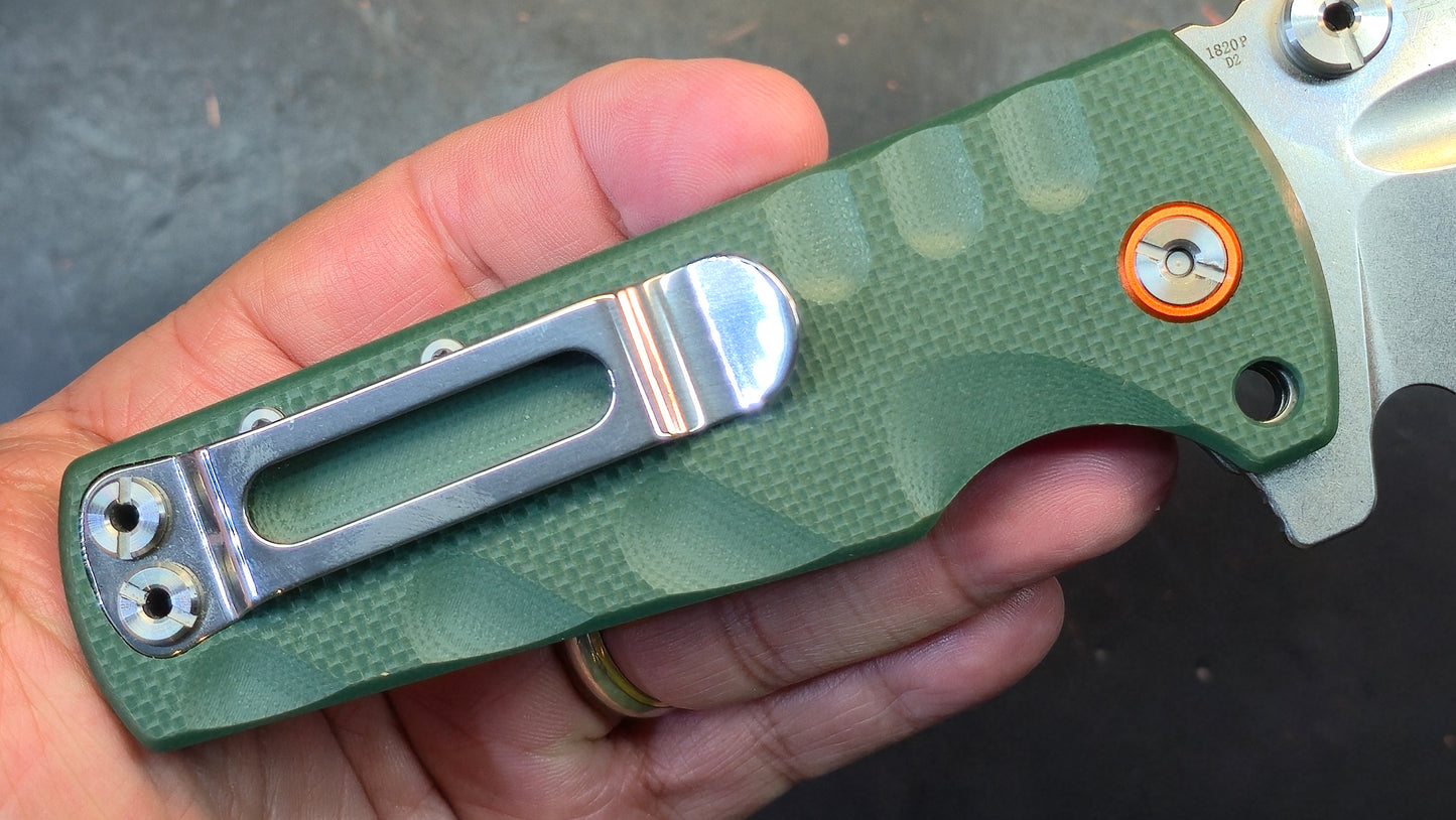 Artisan Cutlery Proponent Liner Lock Knife Green G10 Handle Plain D2