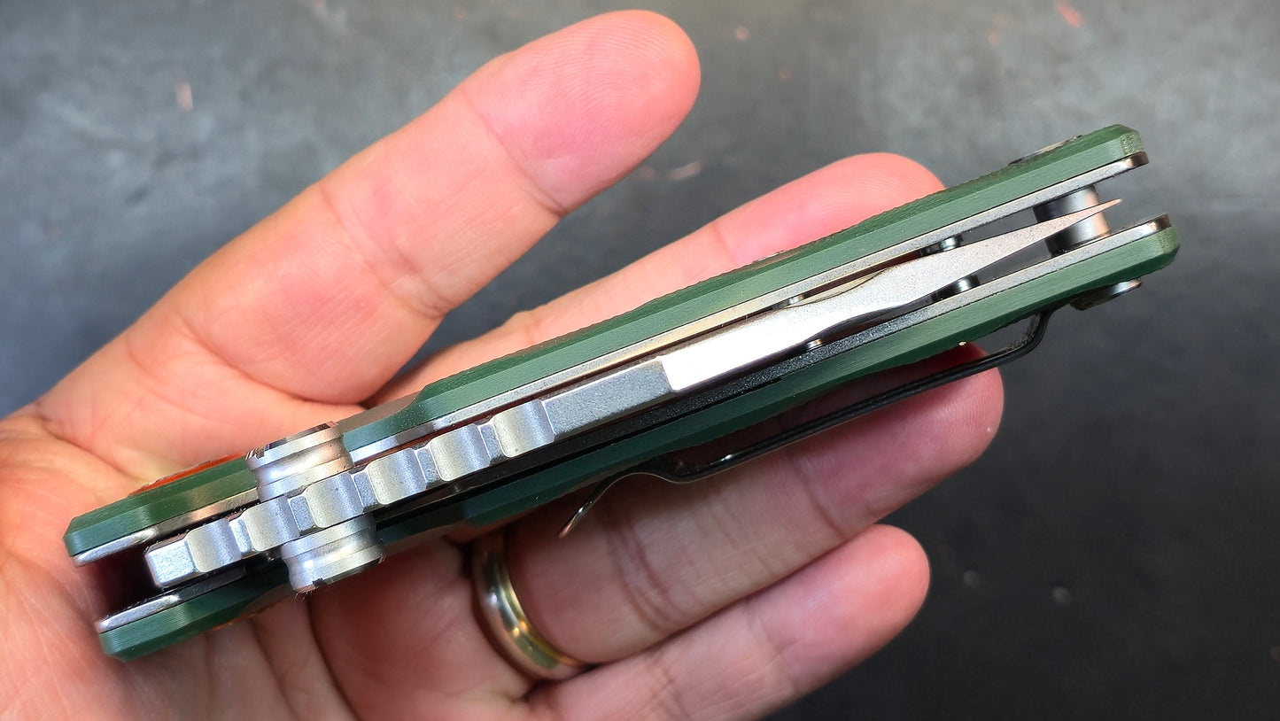 Artisan Cutlery Proponent Liner Lock Knife Green G10 Handle Plain D2