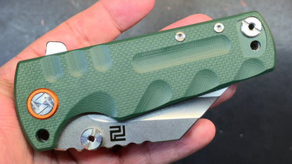 Artisan Cutlery Proponent Liner Lock Knife Green G10 Handle Plain D2