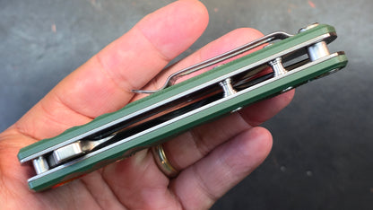 Artisan Cutlery Proponent Liner Lock Knife Green G10 Handle Plain D2