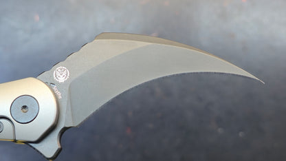 Shieldon Scythe (XL) Titanium Handle DLC CPM-S35VN Pikal Blade (DISCOUNT IN CART)