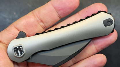 Shieldon Scythe (XL) Titanium Handle DLC CPM-S35VN Pikal Blade (DISCOUNT IN CART)