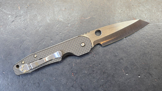 Spyderco Smock Button Compression Lock Carbon Fiber G10 S30V (DISCOUNT IN CART)