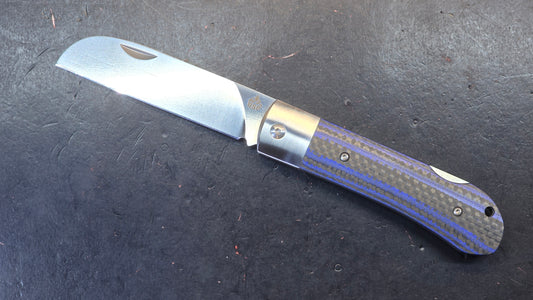 QSP Worker Green Jimped Bone - Blue CF/G10 Handle N690