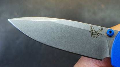 Benchmade Bugout Knife Blue Handle Plain CPMS30V Blade (DISCOUNT IN CART)