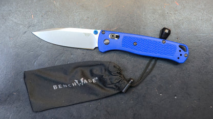 Benchmade Bugout Knife Blue Handle Plain CPMS30V Blade (DISCOUNT IN CART)
