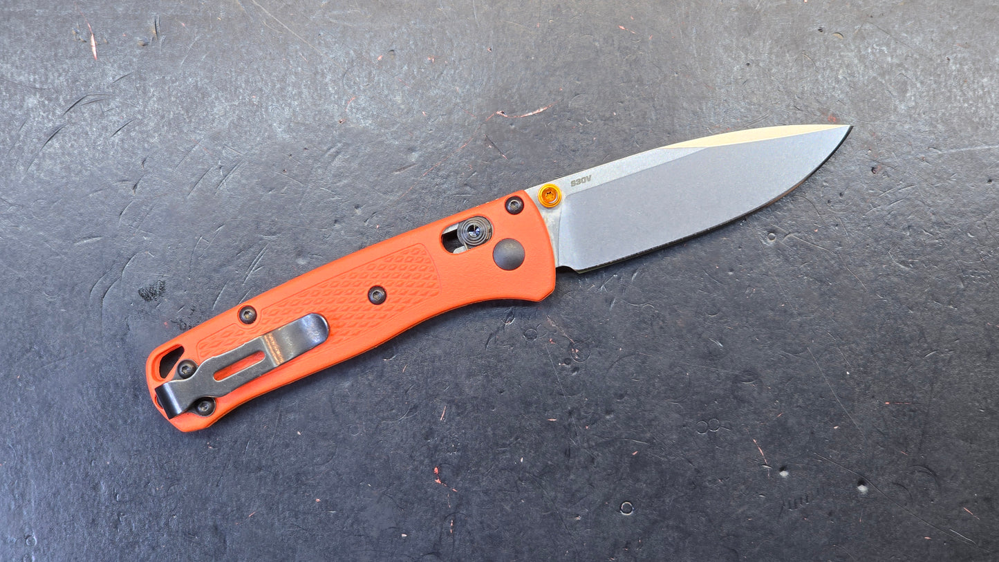 Benchmade Mini Bugout Folding Knife Grivory Handle S30V (Discount in Cart)