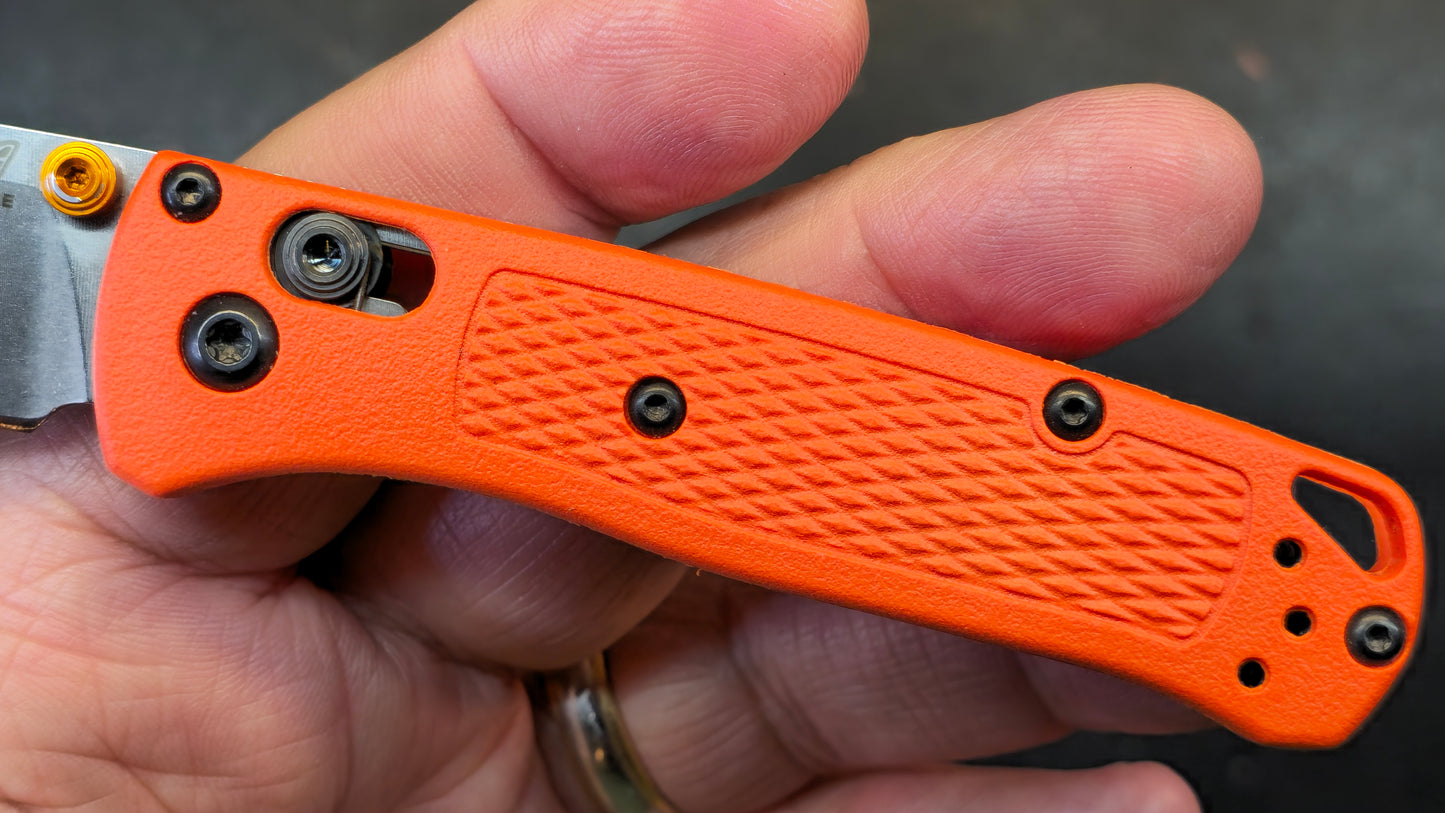 Benchmade Mini Bugout Folding Knife Grivory Handle S30V (Discount in Cart)
