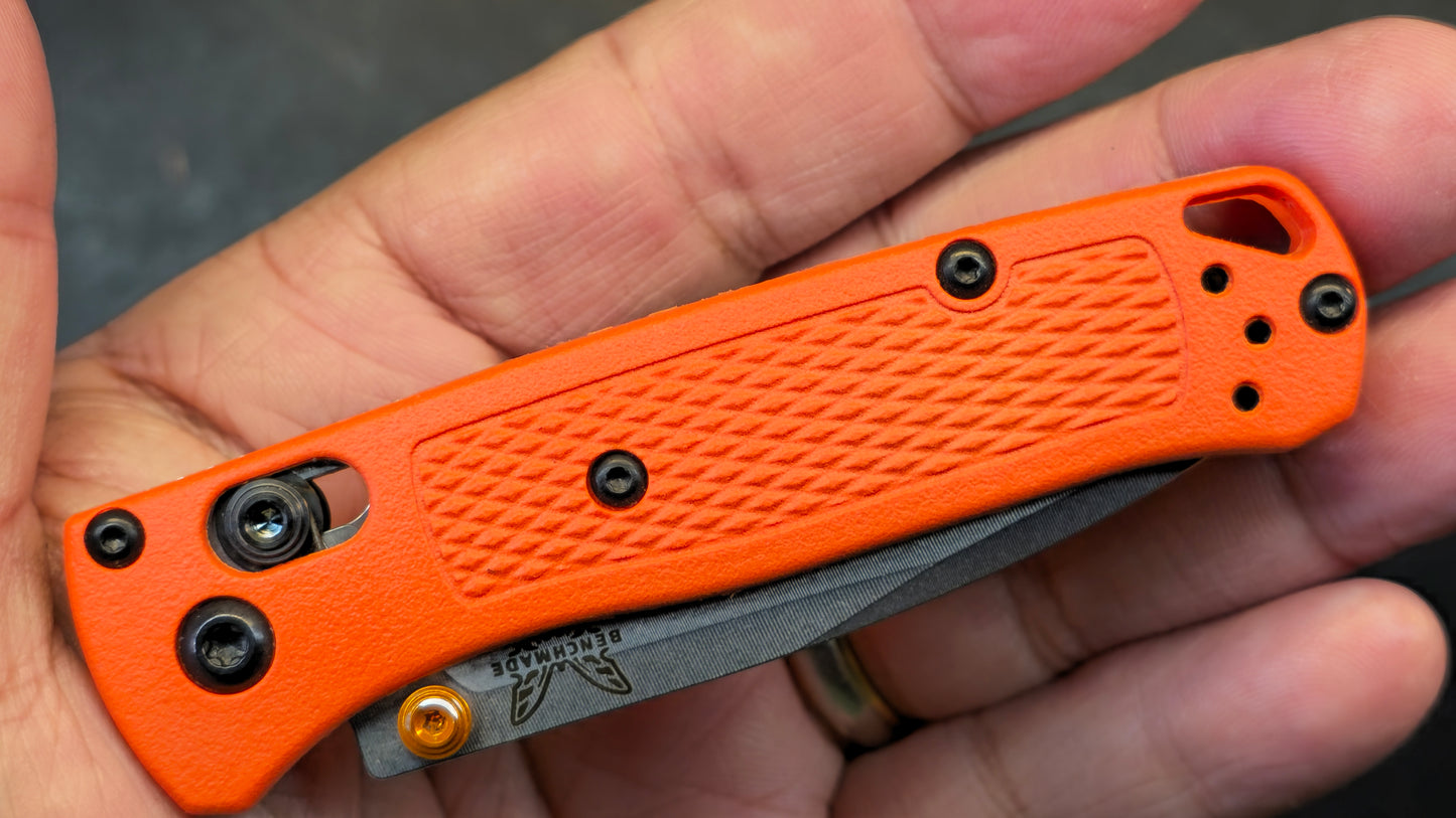Benchmade Mini Bugout Folding Knife Grivory Handle S30V (Discount in Cart)