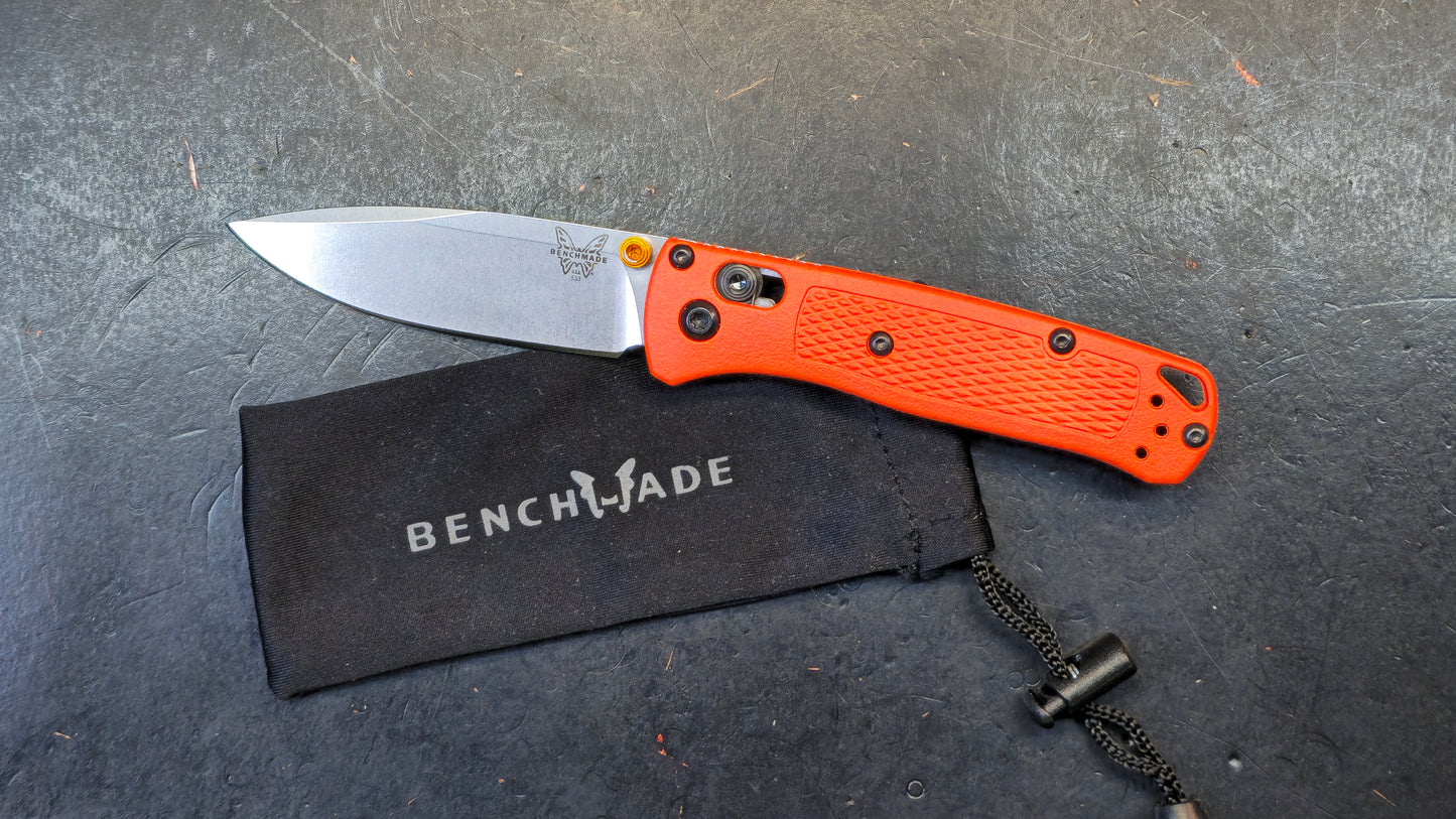 Benchmade Mini Bugout Folding Knife Grivory Handle S30V (Discount in Cart)