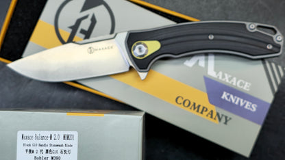 Maxace Balance 2.0 Yellow/Black G10 Handle M390 Blade (DISCOUNT IN CART)