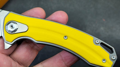Maxace Balance 2.0 Yellow/Black G10 Handle M390 Blade (DISCOUNT IN CART)