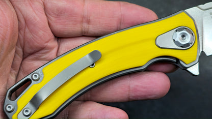 Maxace Balance 2.0 Yellow/Black G10 Handle M390 Blade (DISCOUNT IN CART)