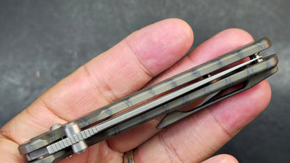 Geo Blaze 2502C Flame Ano Titanium Handle M390 (DISCOUNT IN CART)