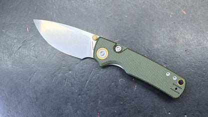Vosteed Porcupine Button Top Liner Lock Micarta 14C28N