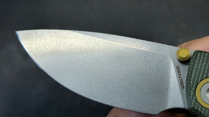 Vosteed Porcupine Button Top Liner Lock Micarta 14C28N