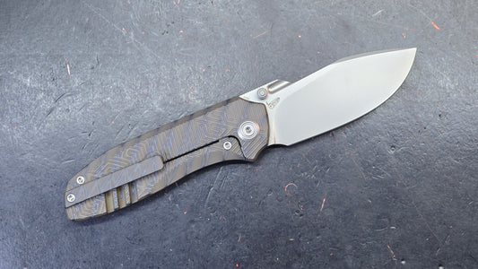 KB Agera Flame Maze Titanium Handle M390 Blade (DISCOUNT IN CART)