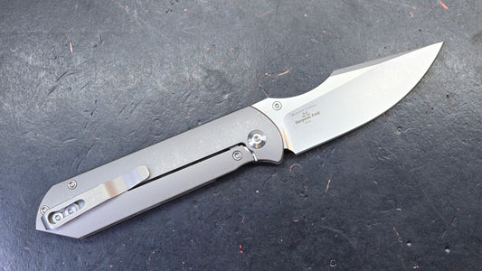 Kizer Harpoon Fold Gray Titanium Handle Elmax Steel (DISCOUNT IN CART)
