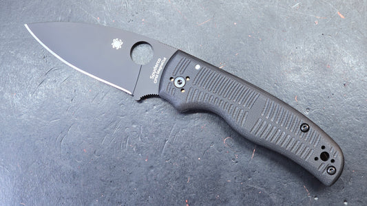 Spyderco Shaman Salt Black G10 Handle CPM Magnacut